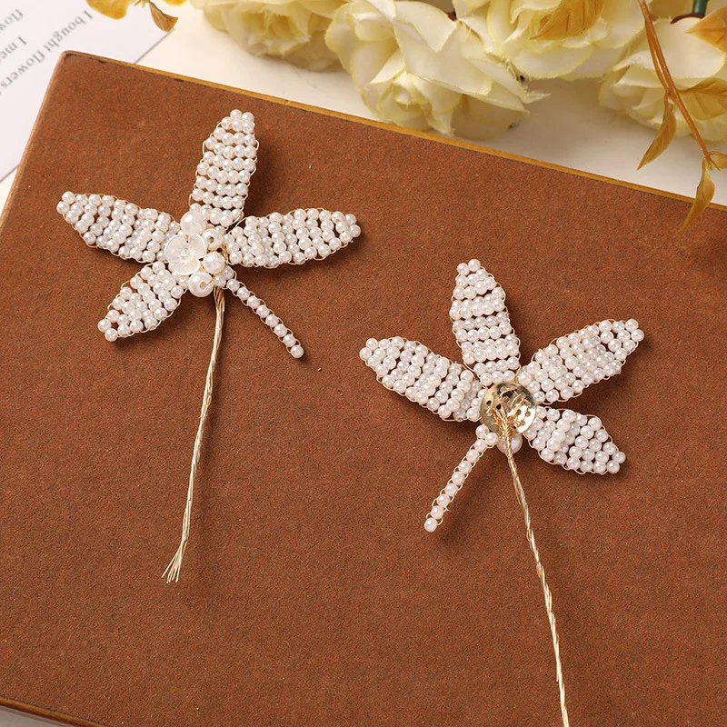 

5 шт., нашивка ручной работы с витым жемчужным цветком, повязка на голову с зажимом для края своими руками, аксессуары для цветов на груди, нашивки для одежды