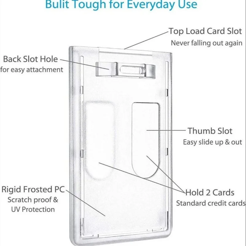 Transparent Working Permit Case Badge Holder for Staff Nurse Exhibition Name ID Card Tag Holder Pass Work Card Cover Sleeve