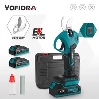 YOFIDRA 30mm Brushless Electric Pruner Shear 2 Gears Cordless Fruit Tree Bonsai Pruning Electric Scissors For Makita 18V Battery