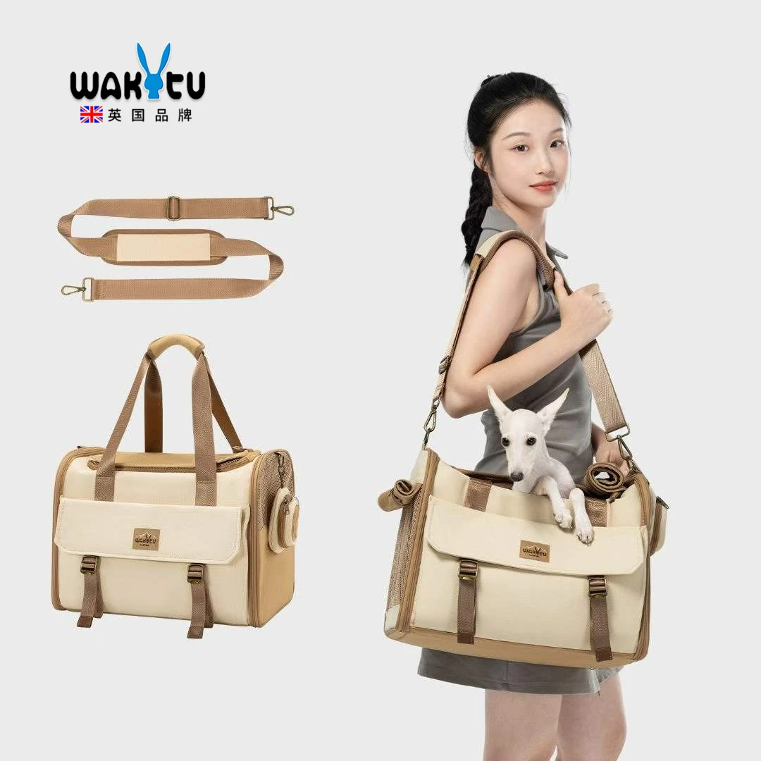 

Wakytu UK Pet Out Portable Shoulder Carry Cat Breathable Hand Carry Large Capacity Dog Cat Bag Pet Portable Shoulder Bag