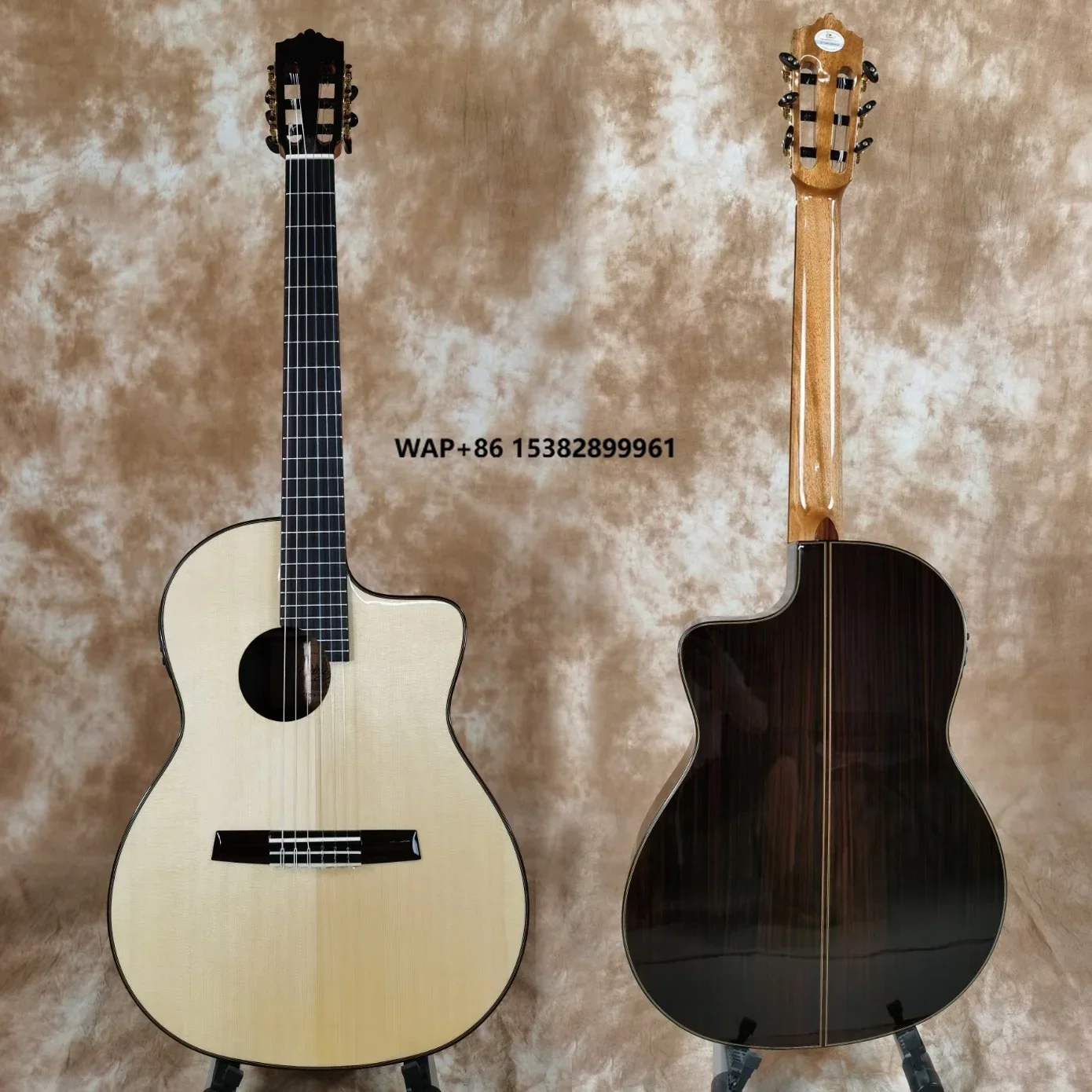 39 Inch Overstep Solid Wood Classical Guitar with Pickup , Wood Guitar, Guitarra