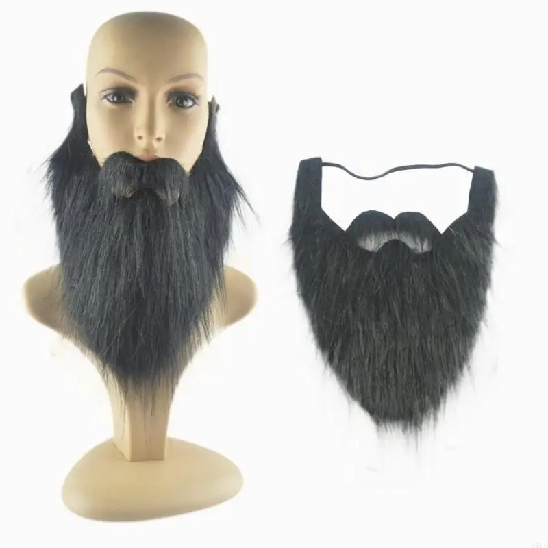 270D 2Pcs Fake Mustache Fake Moustache Mustaches Selfs Adhesive on Mustache Fake Beard Costume for Cosplay Halloween