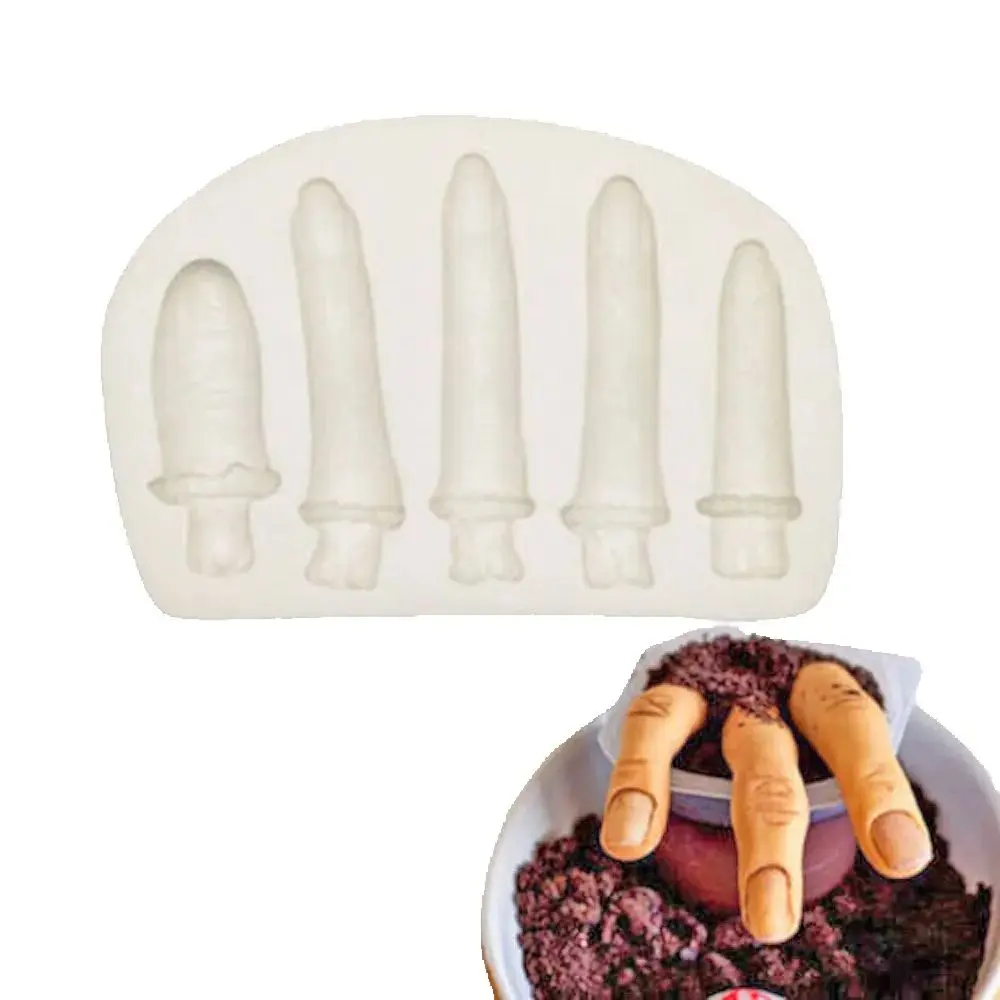 Zombie Finger Silicone Mould for Cake Toppers Sugarcraft Candy Chocolate Halloween Decorate Fondant Baking Mold