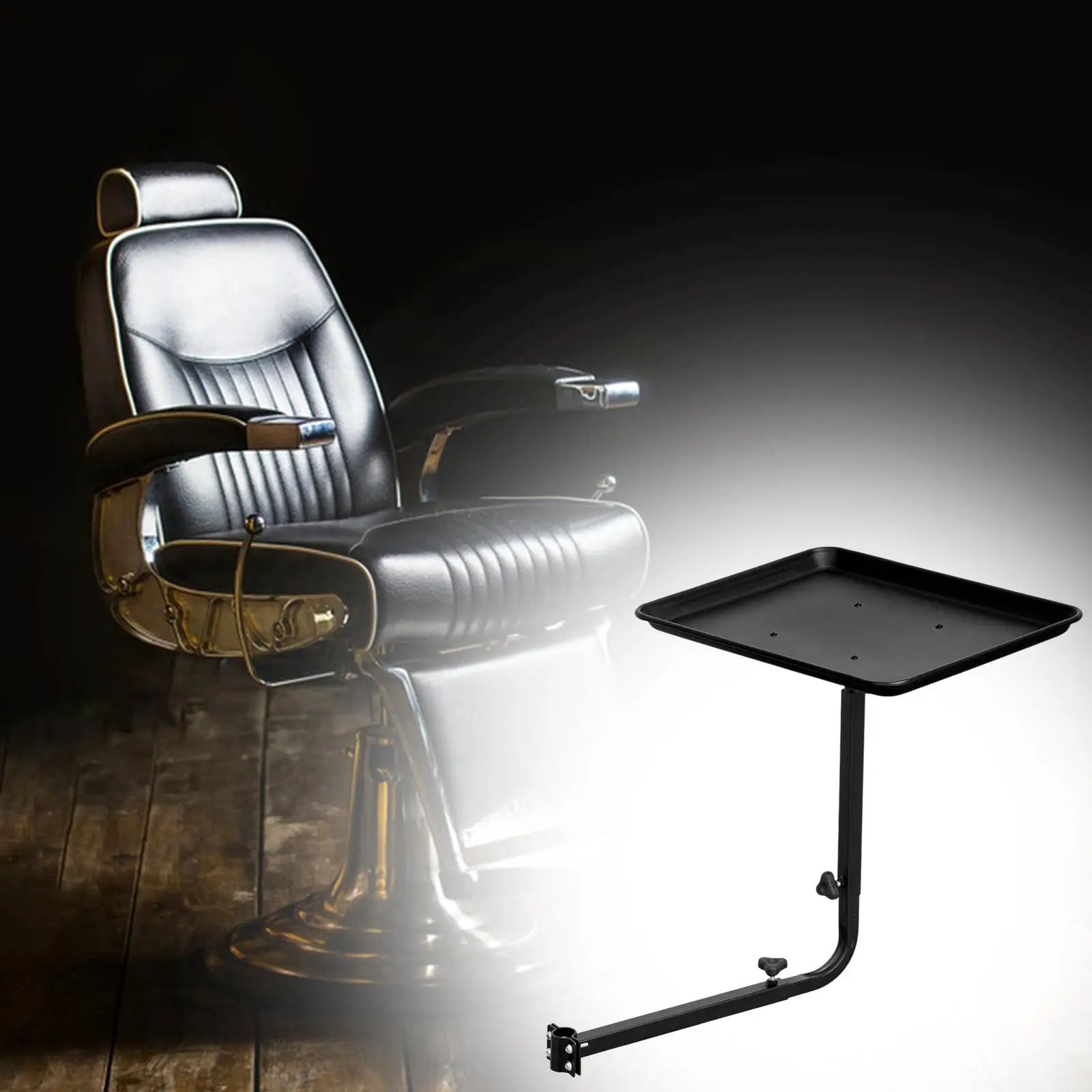 

Salon Tray Attached to Chair,Hairstylist Tray Hair Beauty Salon Equipment Accessory Lightweight Barber Chair Tray for Salon