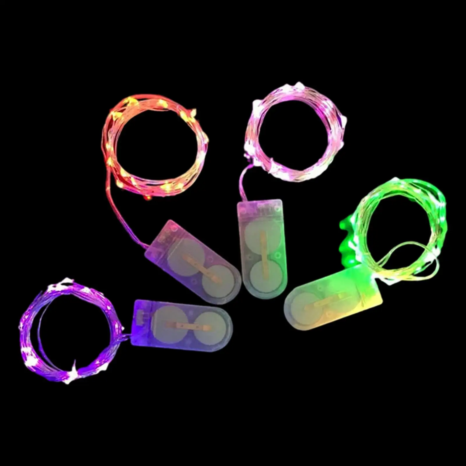 Button Battery Copper LED String Fairy Lights Flexible Decoration Lamp for Garden Outdoor Parties Events