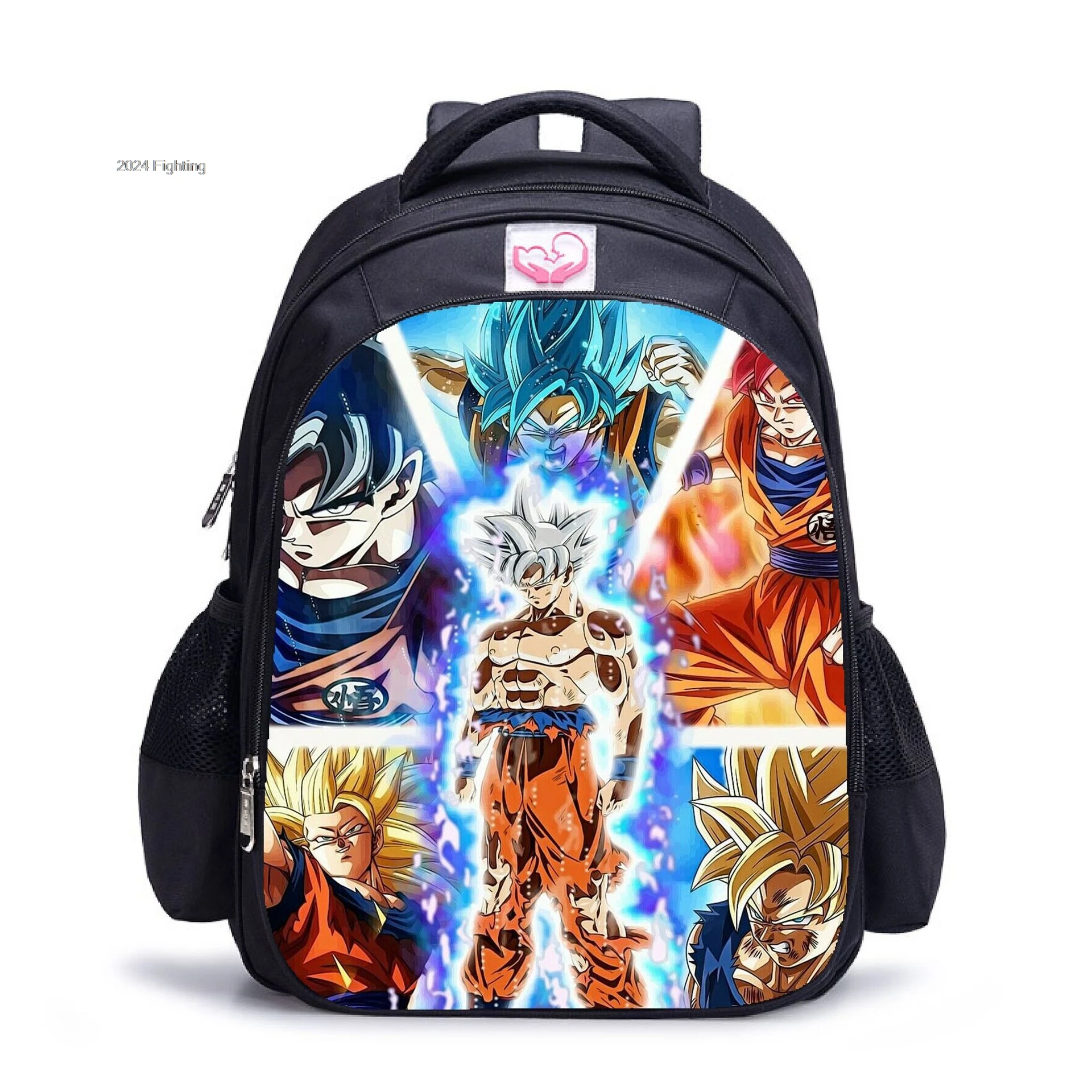 Mochilas Dragon Ball de 16 polegadas, bolsas escolares para meninos e meninas, software anime, ensino fundamental 1-6, mochila infantil