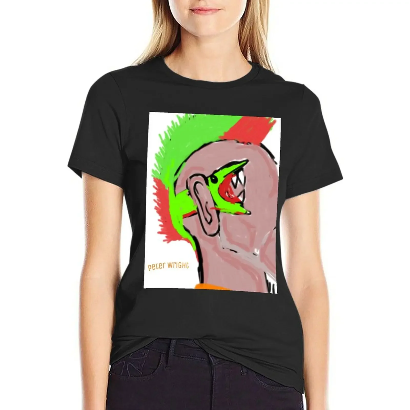 

Peter Snake Bite Wright T-Shirt summer top anime clothes vintage tops Women