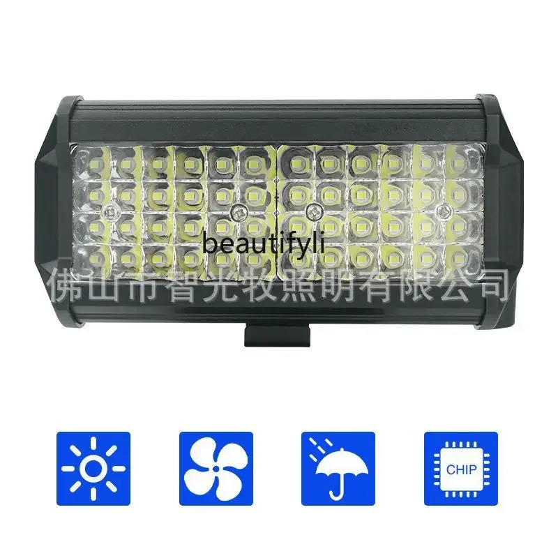 S23 Quatro fileiras de luzes de tira concentratória para motocicleta luzes LED super brilhantes modificadas 48 holofotes de contas externos 1068