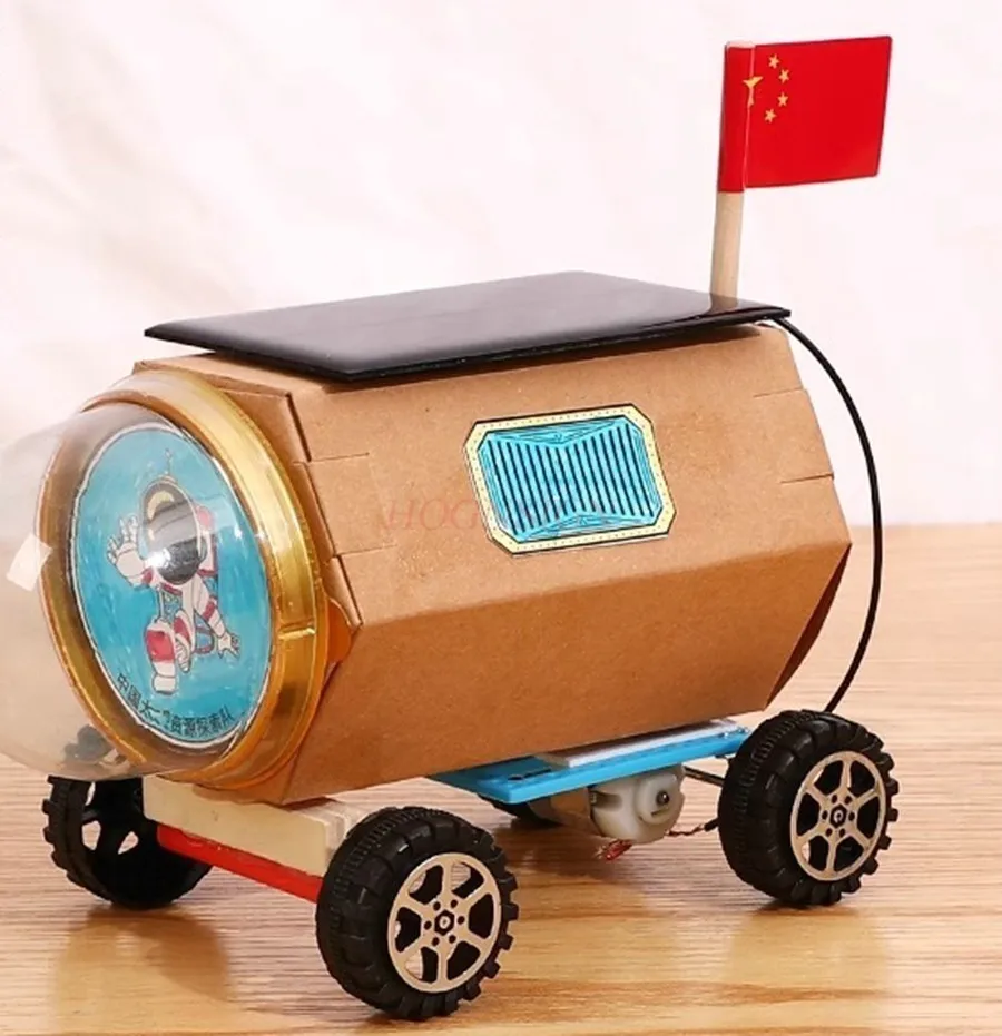 

1 set scientific experiments, solar powered cars, toys ,Handmade DIY materials, aerospace models,