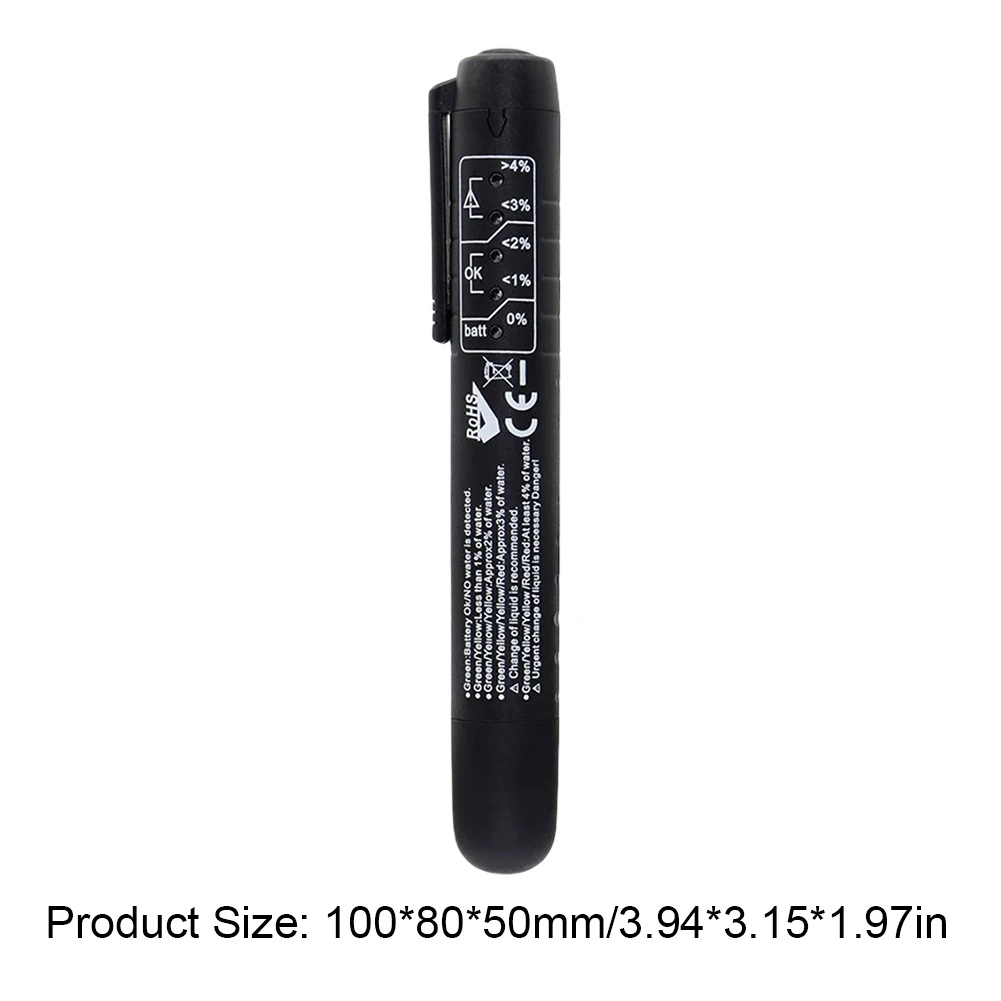 เครื่องมือวินิจฉัยคุณภาพน้ำมันที่แม่นยำ 5 ไฟ LED ตัวบ่งชี้เครื่องทดสอบน้ำมันเบรกในรถยนต์ปากกาทดสอบของเหลวเครื่องมือทดสอบรถยนต์รถยนต์