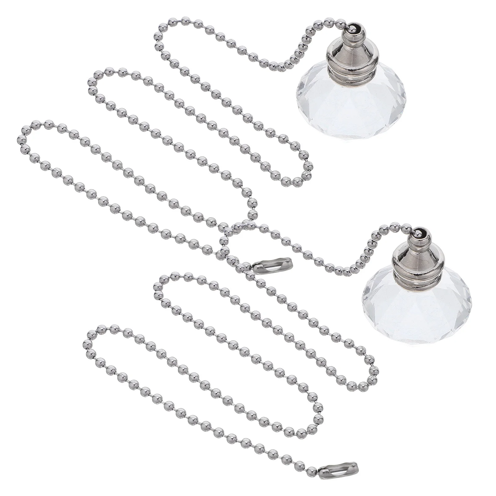 

2Pcs Crystal Ceiling Fan Pull Chain Extenders Fan Chain Pull Decorative Extender Pendant for Ceiling Fans and Light Fixtures