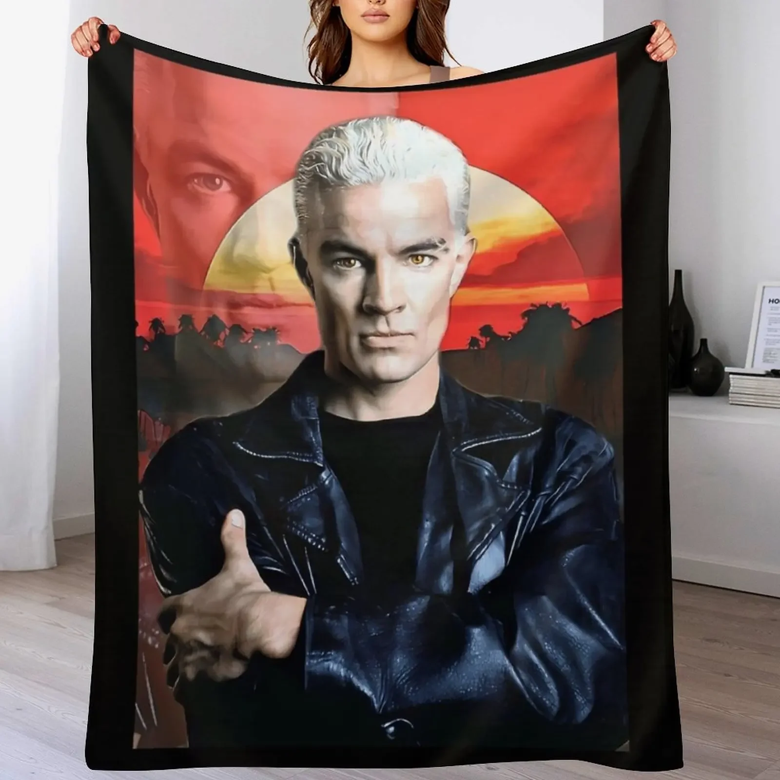 

James marsters spike Throw Blanket Cozy Light Blanket for Travel Camping Picnic