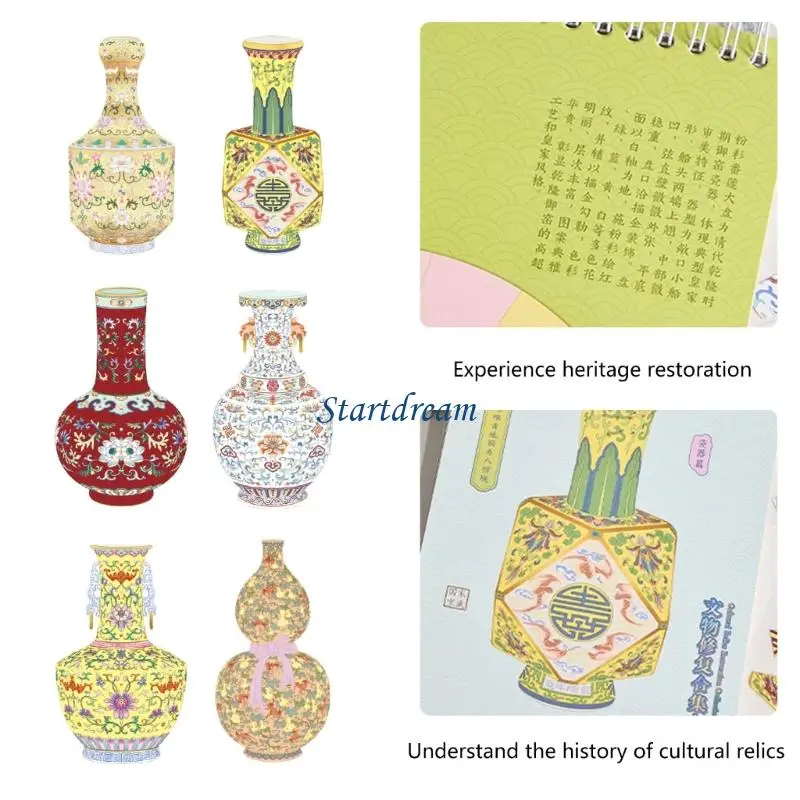 

Miniature Ceramic Art Scenery Sticker Waterproof PET Porcelain Scenes Sticker For Scrapbooking Journal Art Craft Project K92C