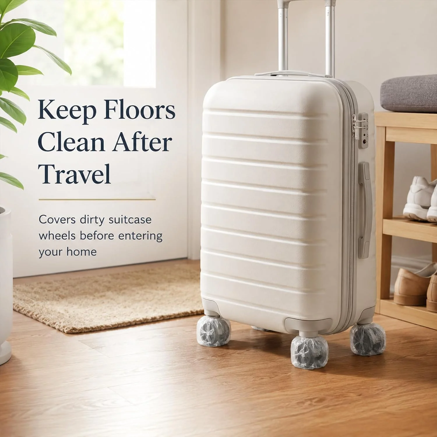 100/200/300pcs Luggage Wheel Covers -Suitcase Wheel Covers Disposable Luggage Wheel Protector Keep Floors
