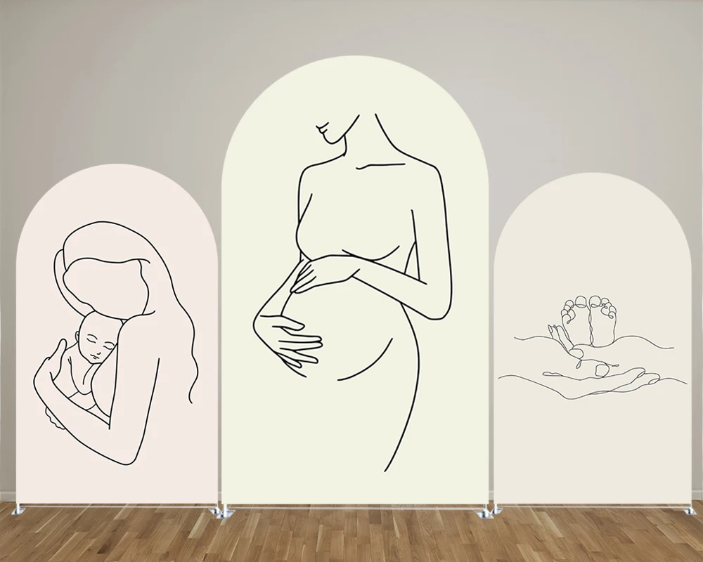 Arch Backdrop Covers Pregnant Woman Pregnancy Mother LOVE Party Baby Shower Cover Chiara Arch Background Stand Decors Backdrop