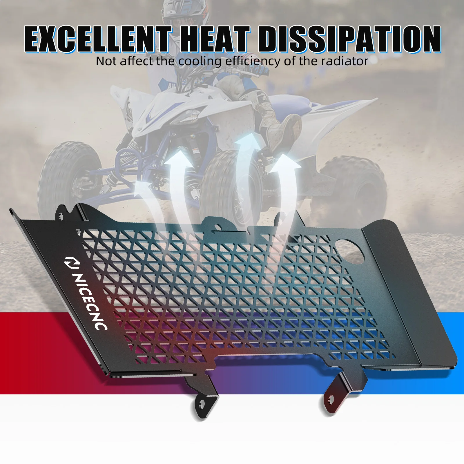 NICECNC Radiator Grille For Yamaha YFZ450R 2009-2013 YFZ450X 2010-2011 Replaces 18P-12467-00-00 Heat Dissipation ATV Accessories