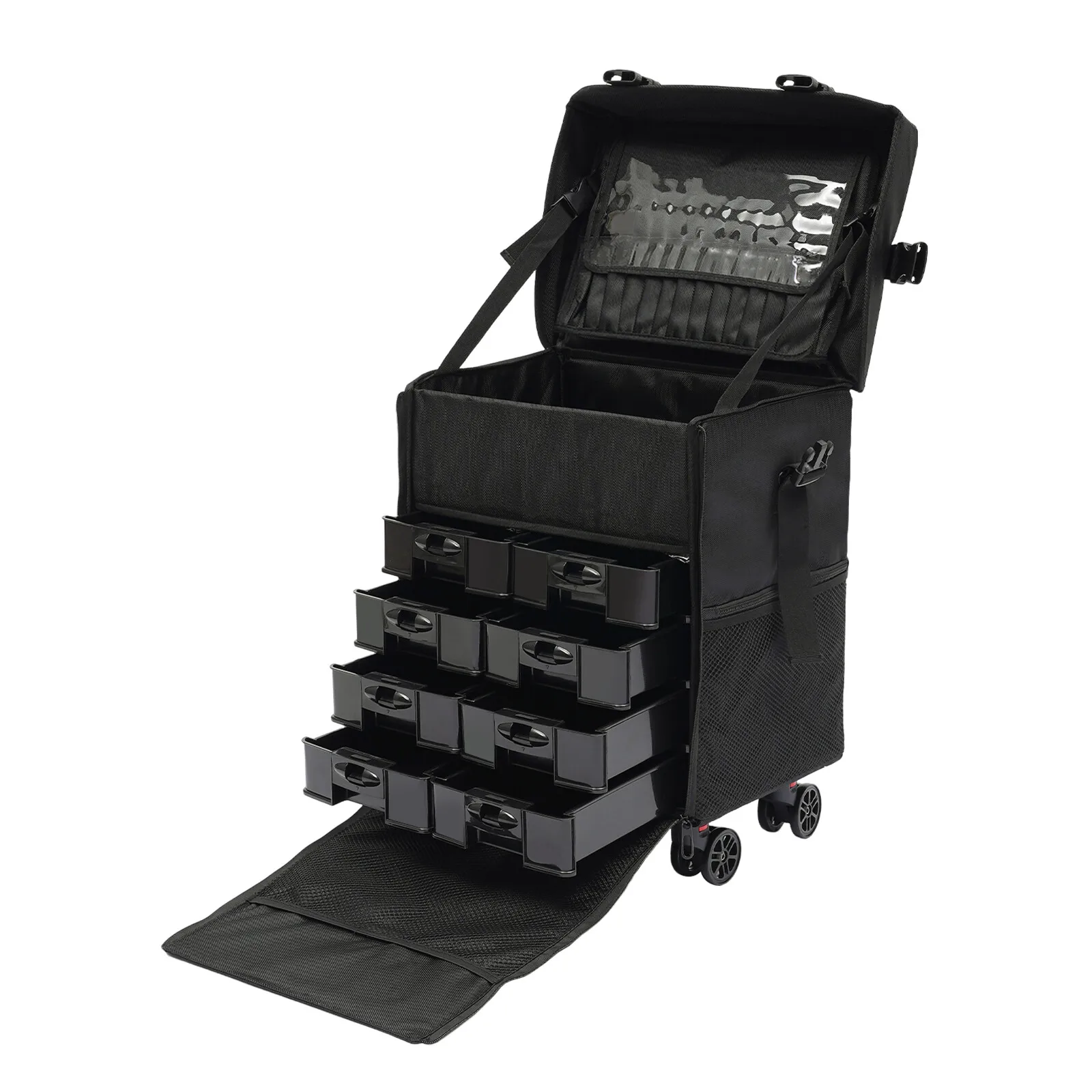 

Professional Rolling Makeup Case with Drawers Travel Trolley Organizer