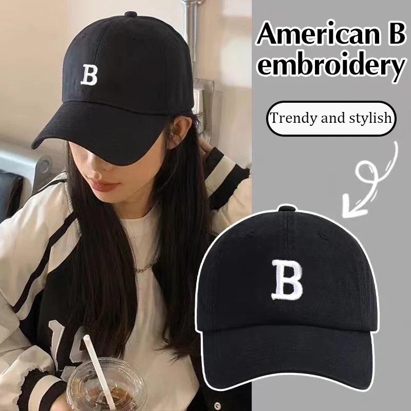 Baseball Cap Female Duck Tongue Cap Embroidered Letters Outdoor Sun Hat Spring And Fall