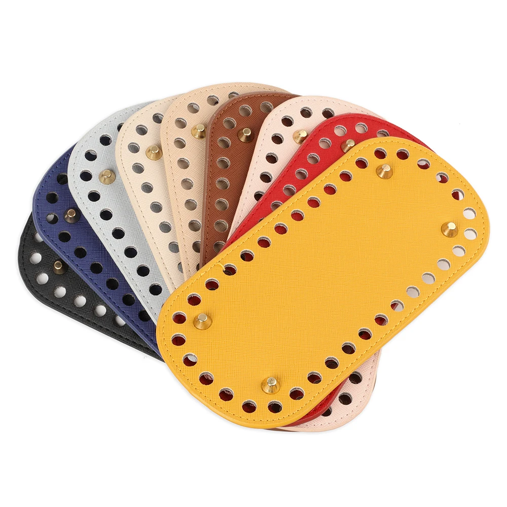 Leather Bags Bottom Oval for Crochet Knitting Shoulder Bag Bases for DIY Knitting Handbag Purse Crossbody Bag Bottoms 22X10cm