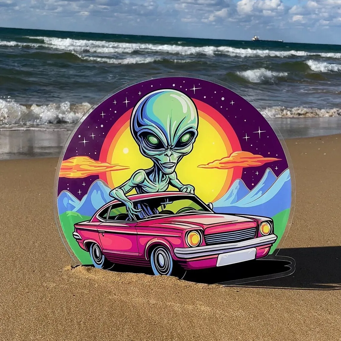 The Alien of Human Acrylic Glass Wall Art Modern Picture Decoration Reflection Design Bright Surface UV print