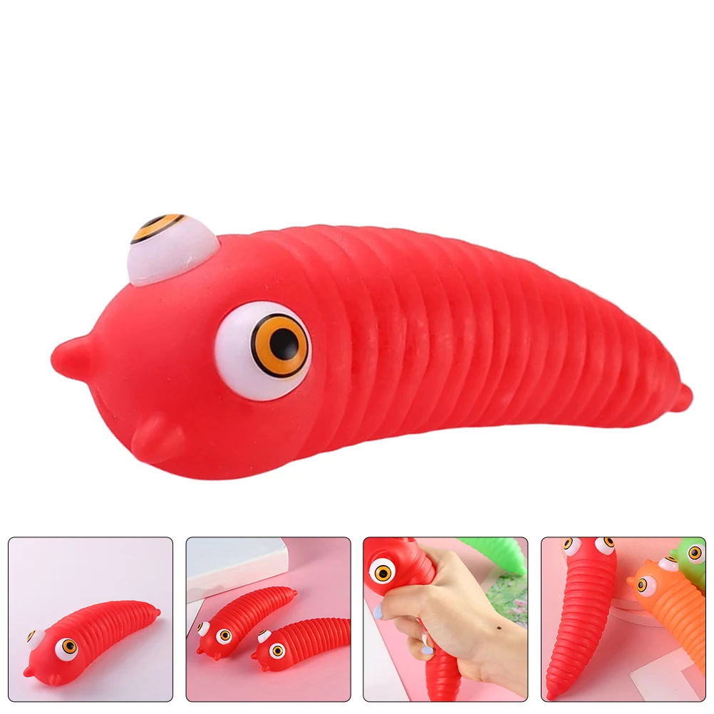 3 قطعة الضغط كاتربيلر تململ الأخضر ضغط الإجهاد الحسي الإغاثة الاطفال الكبار ظهرت العين قابلة لإعادة الاستخدام بسط مكتب صغير #3