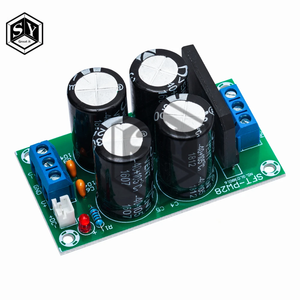 BAISHUN  PW28 Dual Power Filter Power Amplifier Board Rectifier High Current 25A Flat Bridge Unregulated Power Supply Board DIY