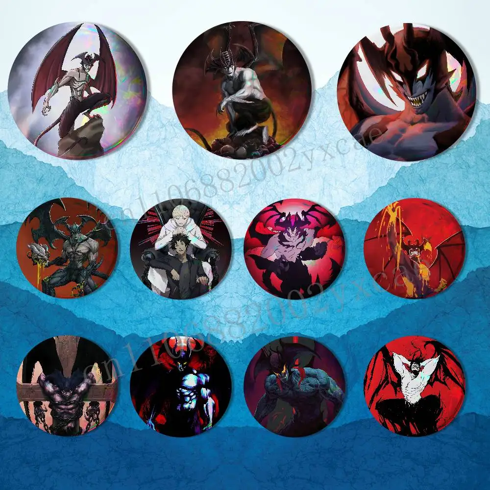 Reincarnation Destiny Akira Fudo Devilman HD Print 58mm 44mm Round Lapel Pins Pretty Derby Round Display Brooches Brooch Badges