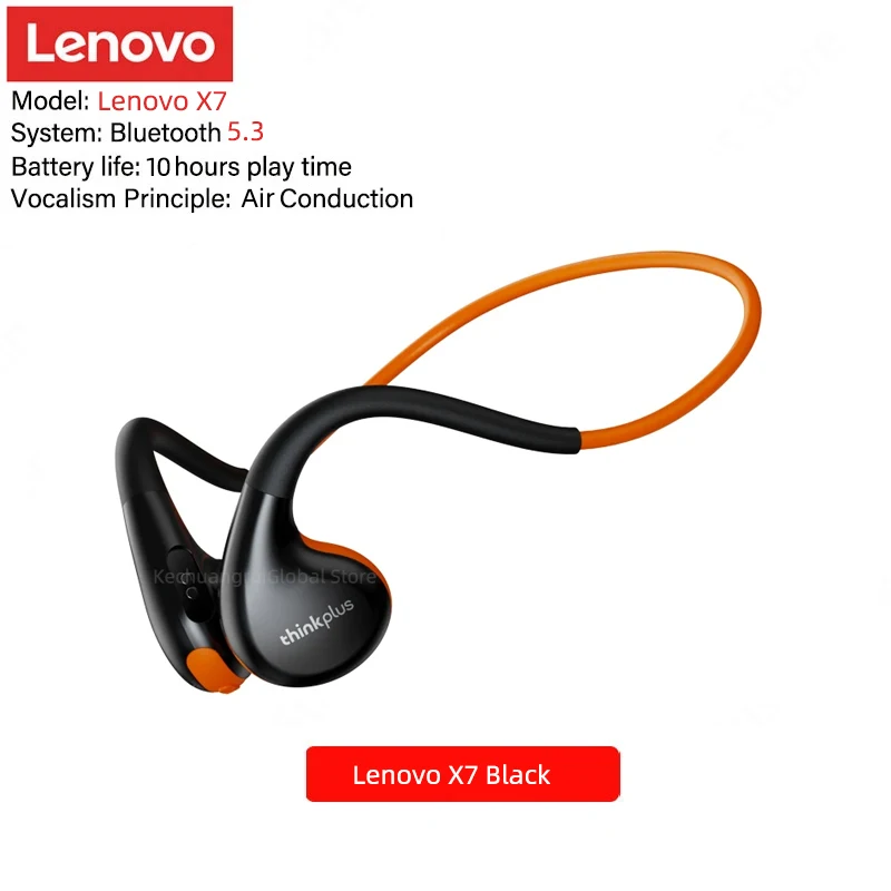 Lenovo X3 Pro Beengeleiding Koptelefoon Bluetooth 5.3 Hifi Oorhaak Draadloze Headset Met Microfoon Waterdichte Oordopjes X4 X7 hoofdtelefoon