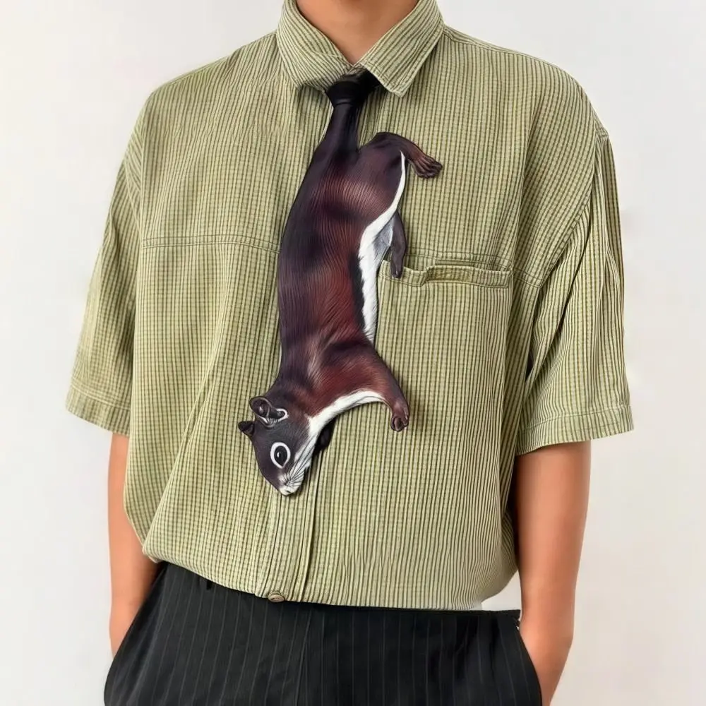 gravata-masculina-3d-em-formato-de-animal-padrao-de-gatinho-realista-em-tecido-de-cetim-criativo