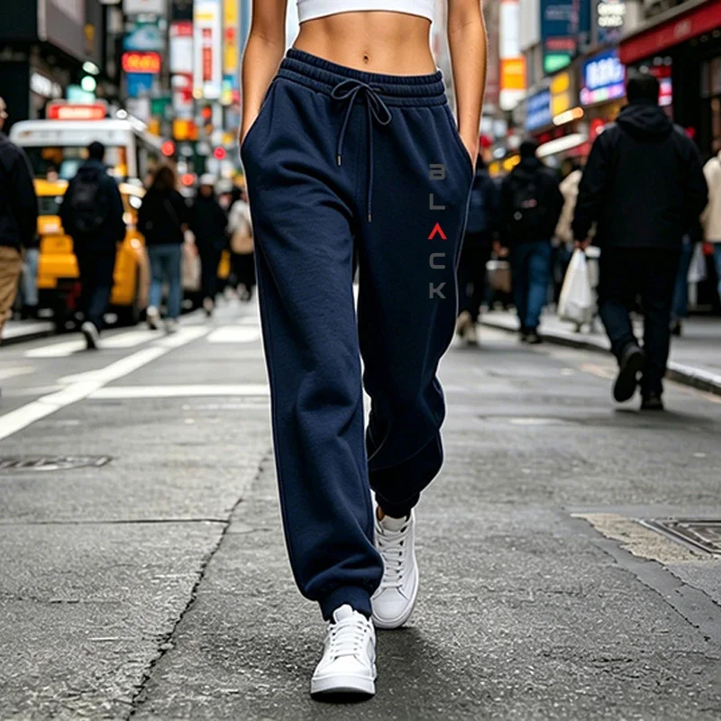 Versatile Womens Sweatpants Printing Casual Pants Outdoors Sports Jogging Trousers Daily Running Pants Fashion Street Sportswear