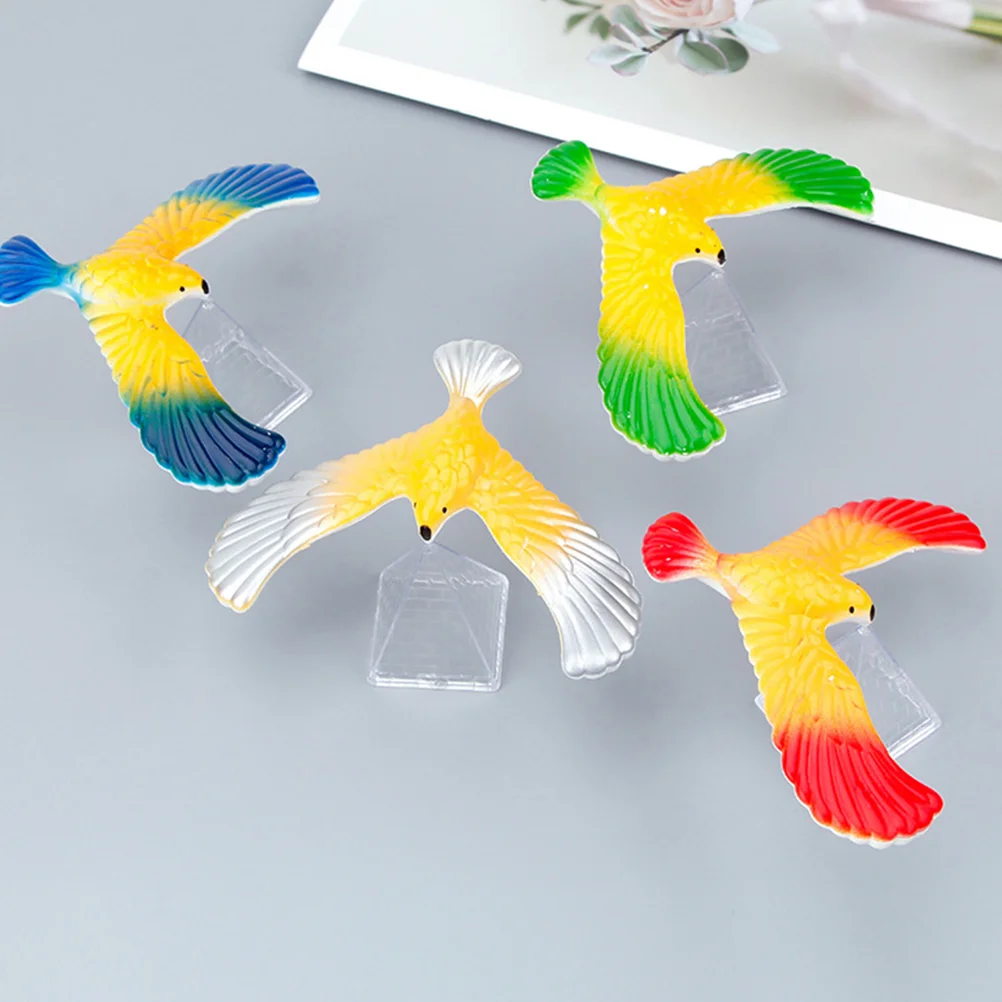 10 Pcs Balancing Eagle Toy Gravity Bird Toys for Kids Mini Physical Science Props Balance Plastic Finger Child