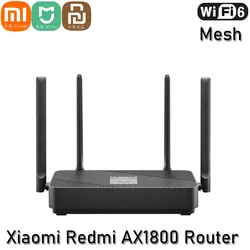 샤오미 레드미 듀얼 밴드 무선 신호 증폭기, 기가비트 라우터, 듀얼 주파수 MIMO-OFDMA, AX1800, WiFi6, 2.4 GHz, 5GHz, 128MB ROM