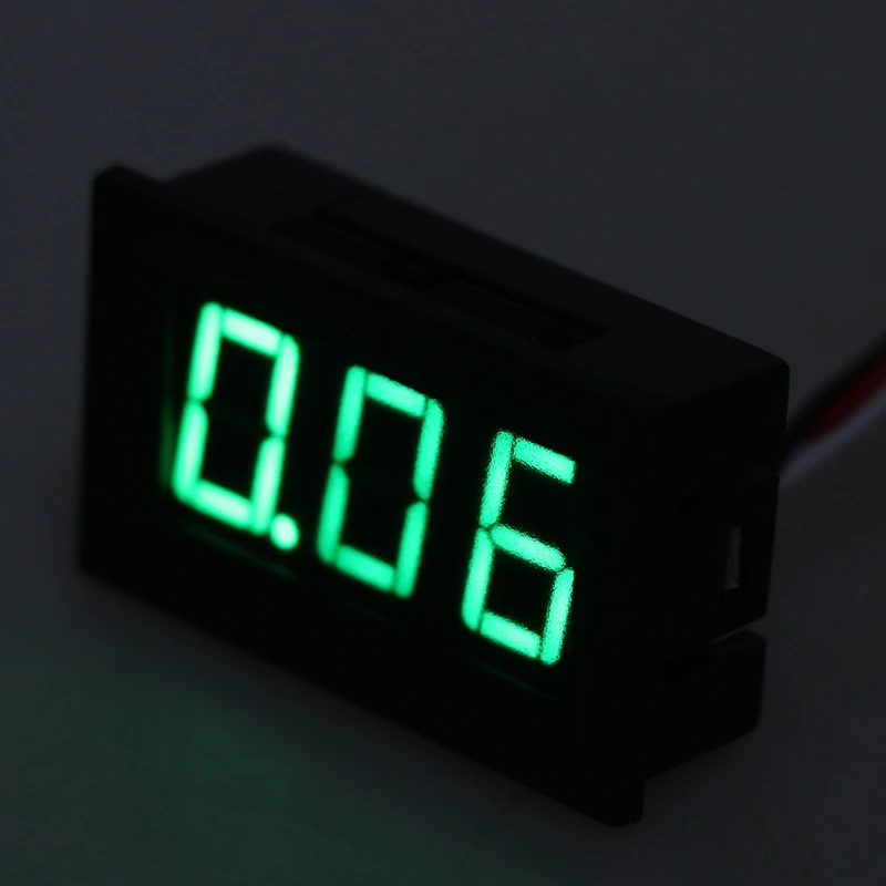 Mini Digital 3 Wire LED Panel Display Voltage Tester Voltmeter for DC Volt Meter for DC 0~40V LED Display Volt Meter 3 C