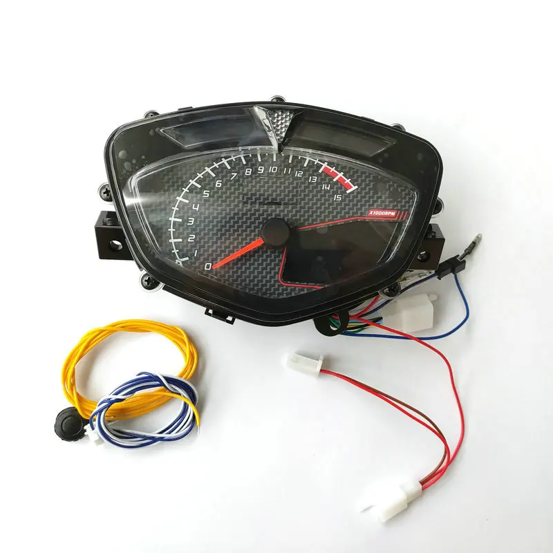 

2PCS is suitable for YMH LC135 C8 type 3,modified LCD instrument with adjustment cable,7-color switching of speed and oil volume