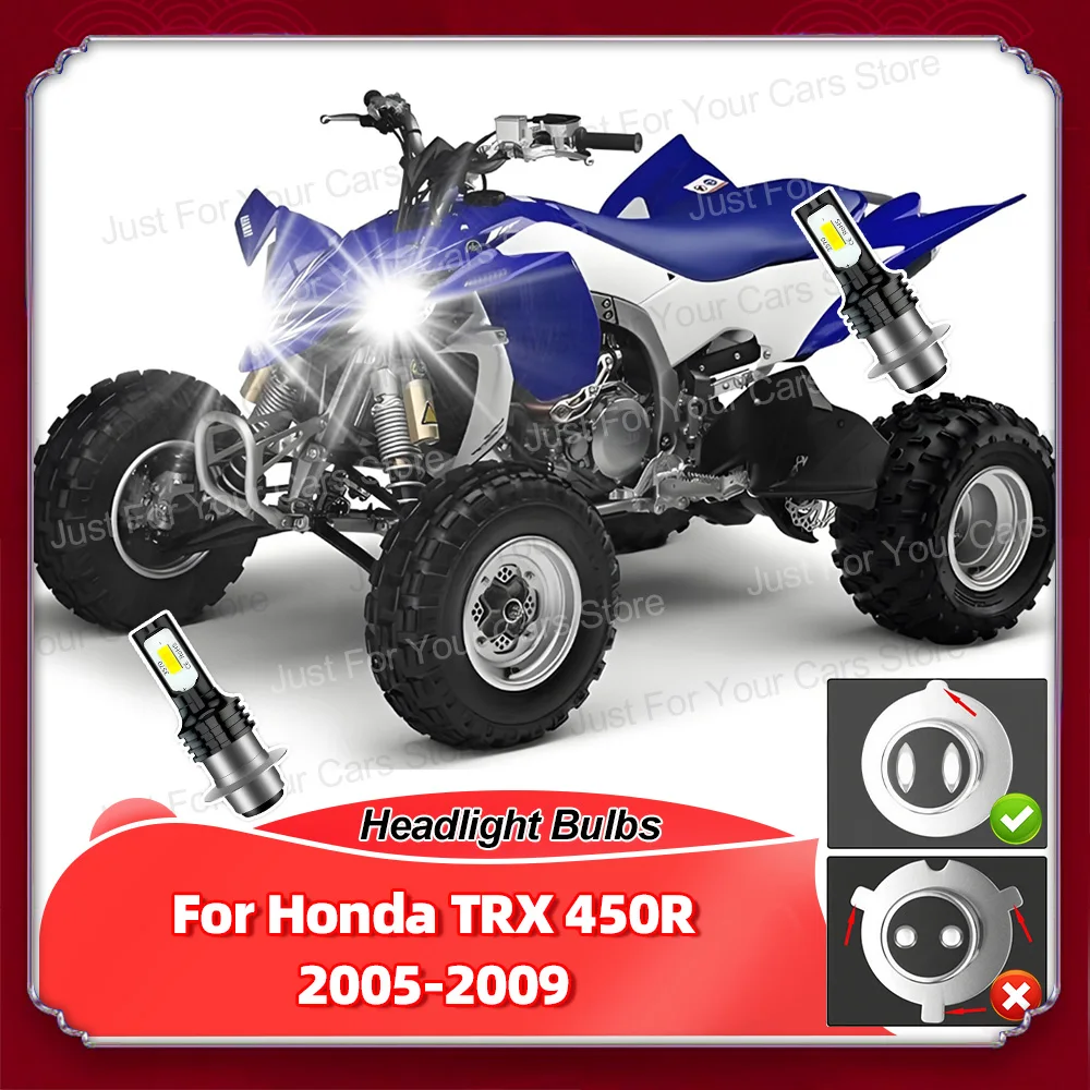

2x High Power LED Headlight H6 90W Bulbs For Honda TRX 450R 2005 2006 2007 2008 2009