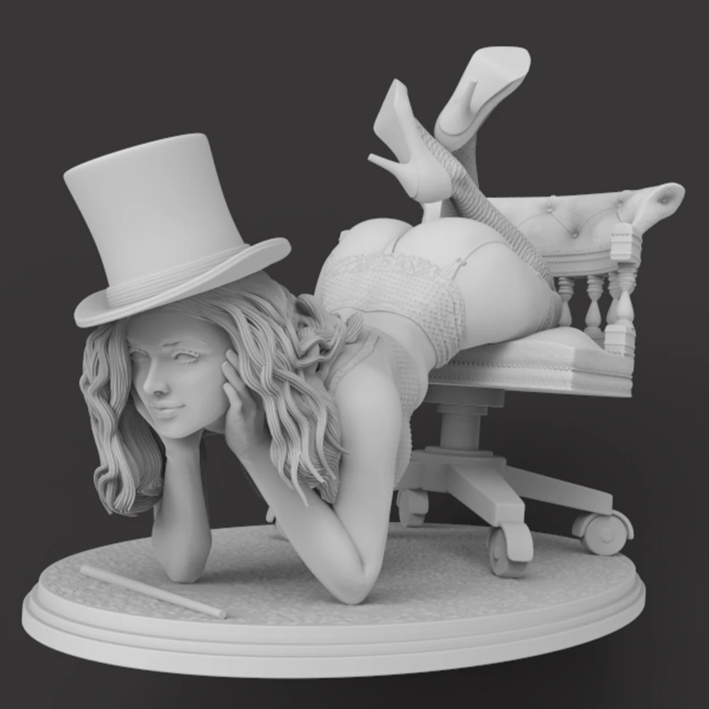 1:24 Belle Zatana FUTA, modelo impreso en 3d, Kit de modelo de figura sin pintar de resina NSFW, Kits Gk de garaje en miniatura, juguetes Diy sin montar