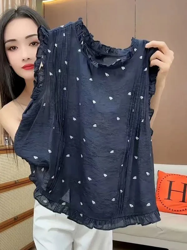 กระโปรงชีฟองลายดอกไม้สำหรับผู้หญิง รุ่นใหม่ ซัมเมอร์ 2025 ดีไซน์กระโปรงทรงระฆัง แขนกระดิ่ง ช่วยพรางหุ่น จับจีบ แต่งขอบไม้