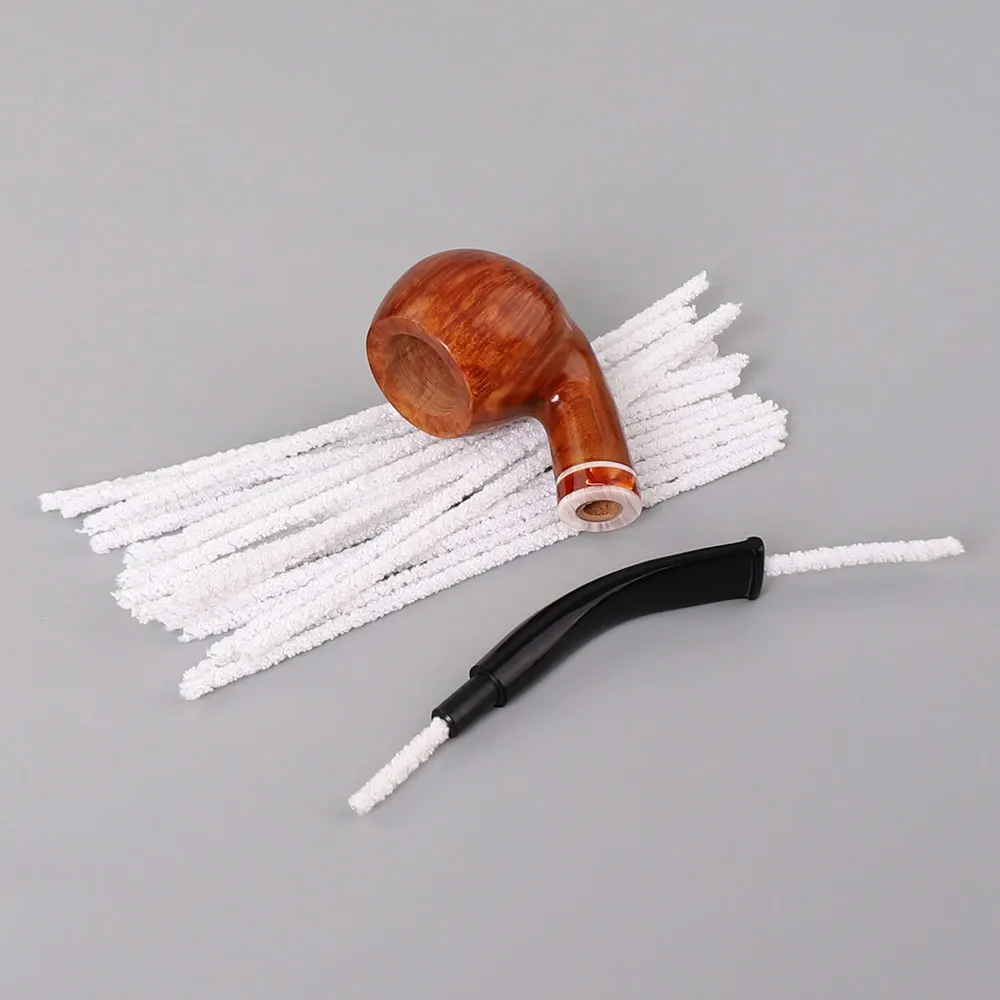 50pcs Cotton Smoking Pipe Cleaners Smoke Tobacco Pipe Cleaning Tool White Cigarette Holder Accessories pipe mouth Cleaners tools