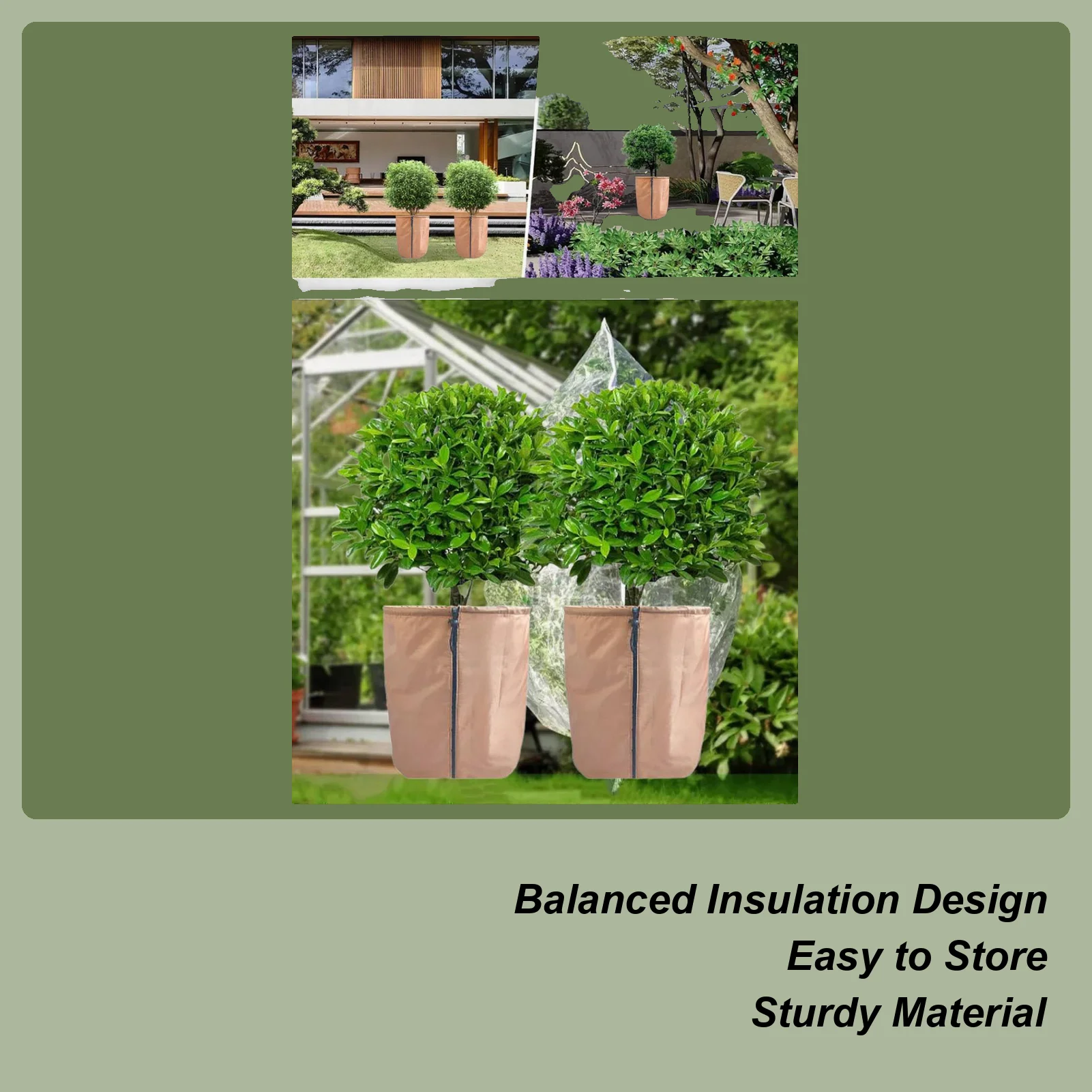 

Зимние чехлы для горшков с защитой от замерзания, теплый защитный чехол, термозащитные чехлы для горшков с застежкой-молнией на шнурке для зимы на открытом воздухе