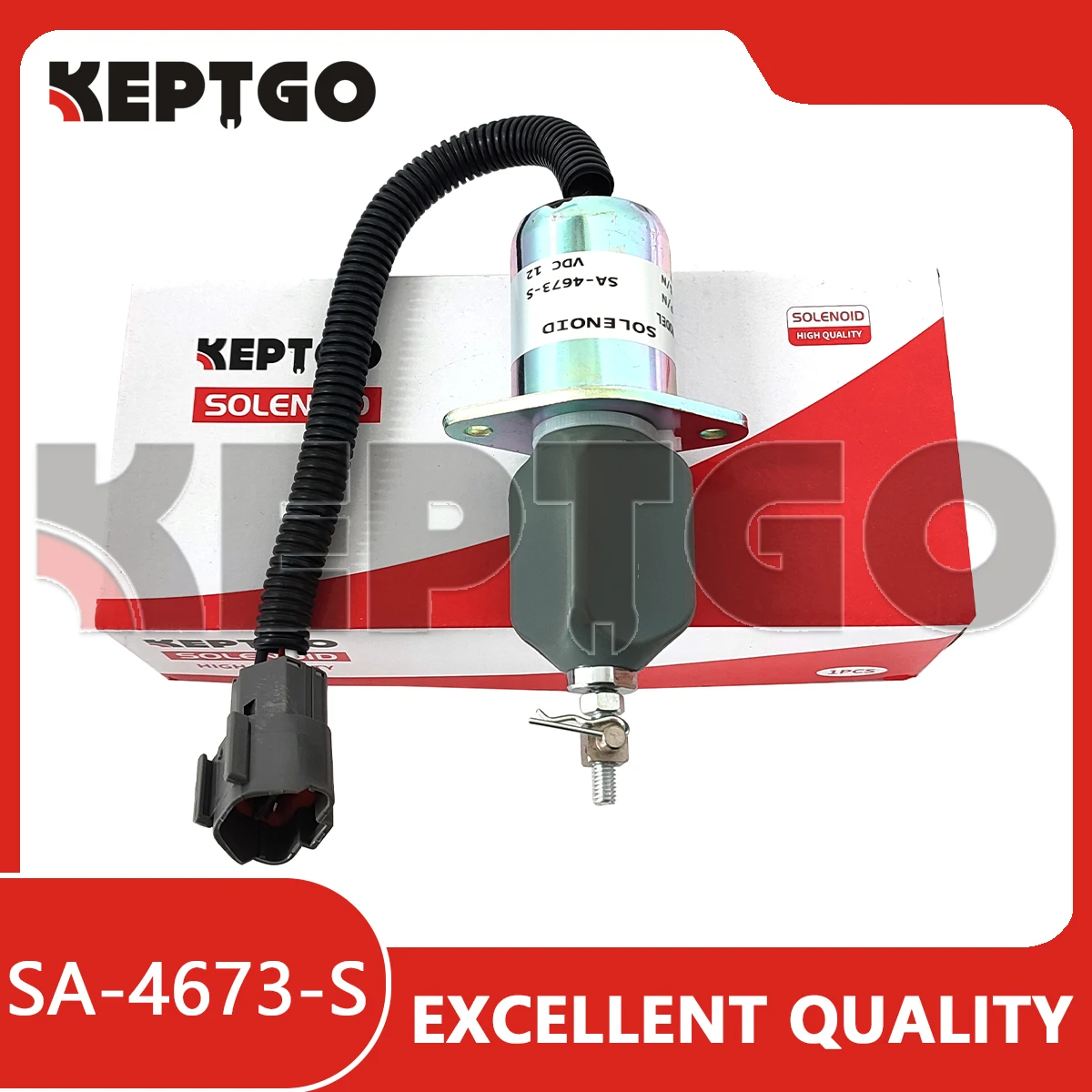 Fuel Shut Off Solenoid 1751ES-12A3UC12B1S SA-4673-S 12V For Yanmar 4NTE94 Engine Hyundai Small Excavator R60-5