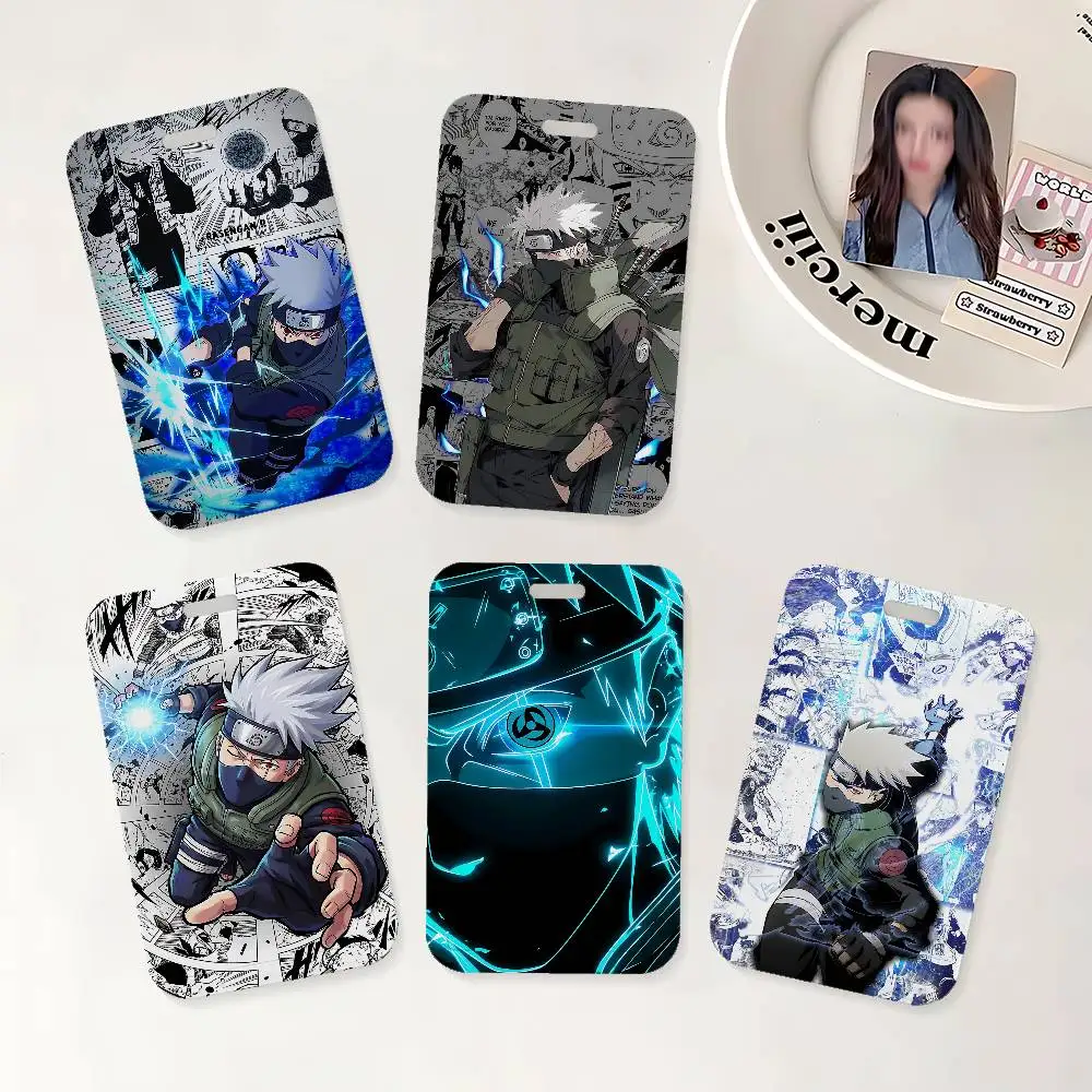 Anime Kakashi Hatake Ausweishalter mit Etui für Büro, Schule, Namenskarte, Ausweise