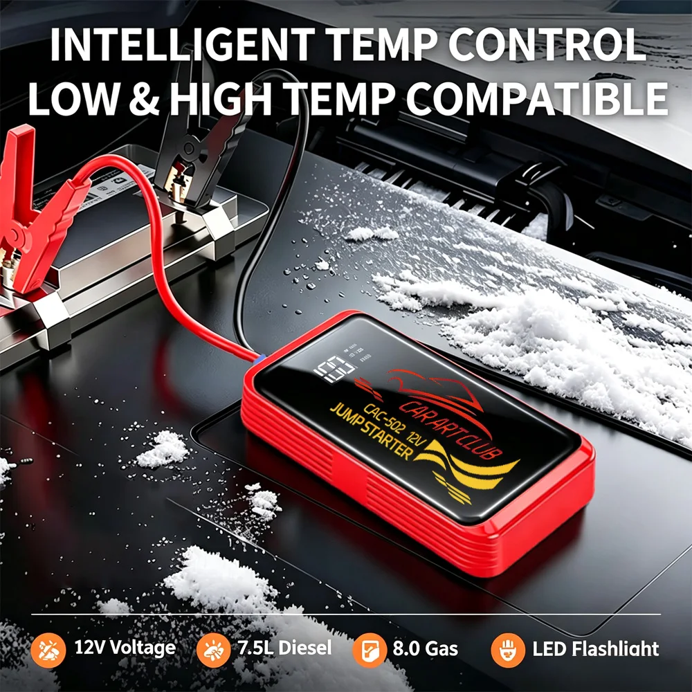 Power Car Jump Starter Battery for Car Starter Portable Emergency Booster 12V Auto Starting Device Petrol Diesel