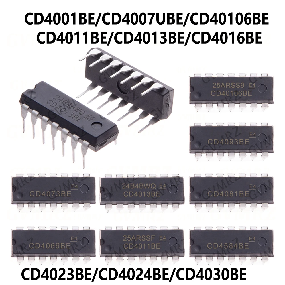 10pcs/lot CD4011BE CD4013BE CD4001BE CD40106BE CD4069UBE CD4066BE CD4093BE CD4541BE CD4081BE CD4070BE CD4071BE