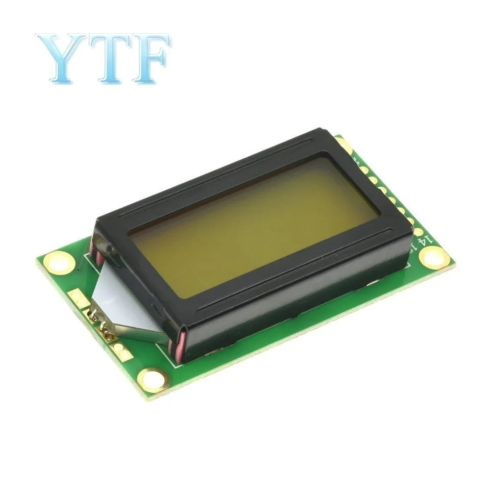 0802A Character Type LCD Screen 8 * 2 lines Yellow Screen LCD Screen LCD Winder