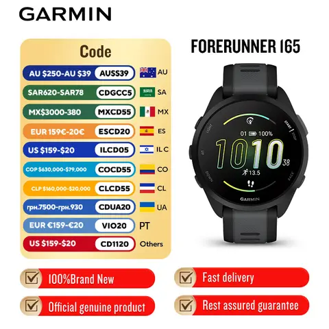 Garmin Forerunner 165 Professional Running, Riding, Swimming, Triathlon Marathon Track and Field Training smartwatch