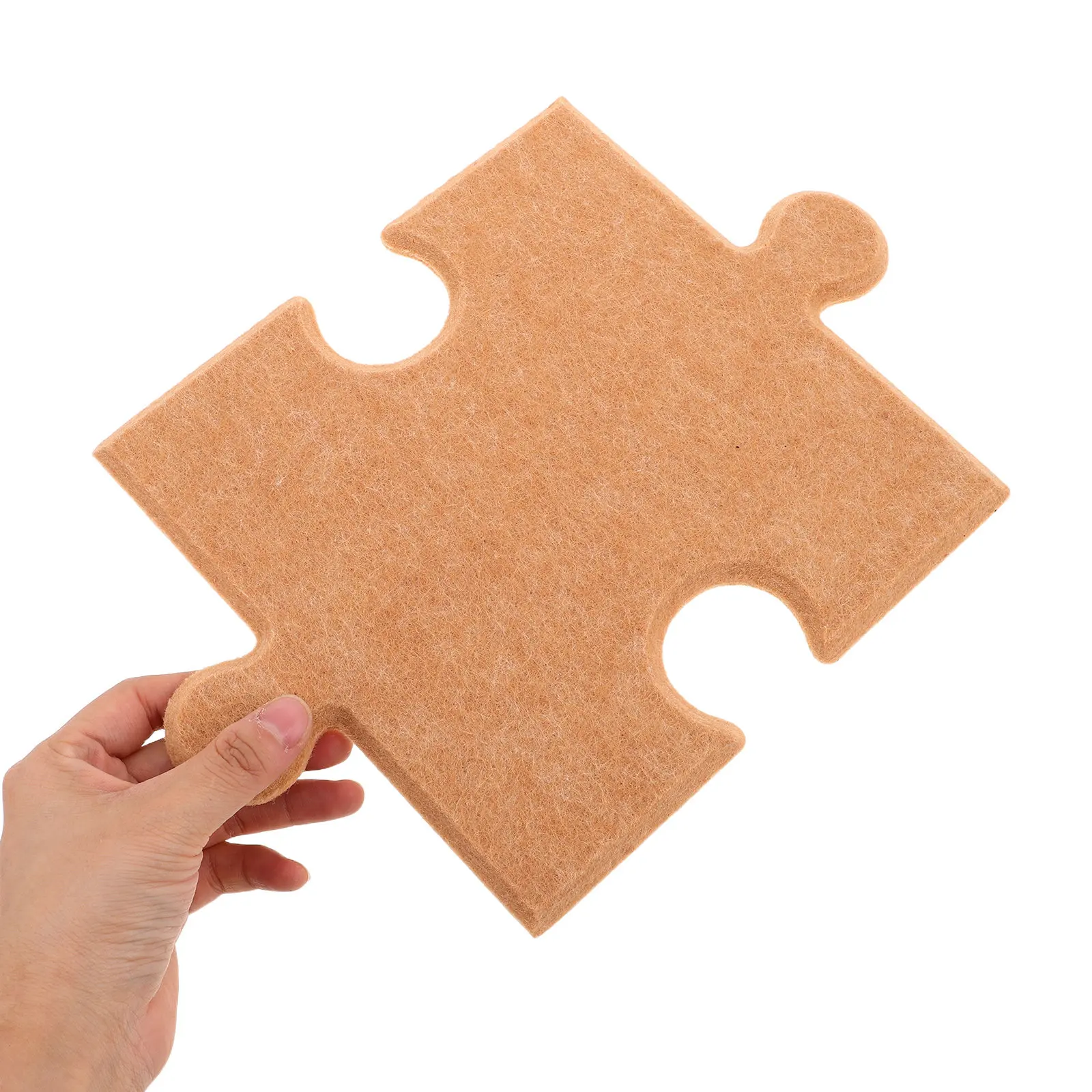 1Set Self Adhesive Felt Bulletin Board Puzzle Tiles Soundproof Photo Memo Wall Board Decorative Jigsaw Puzzle Display for Office