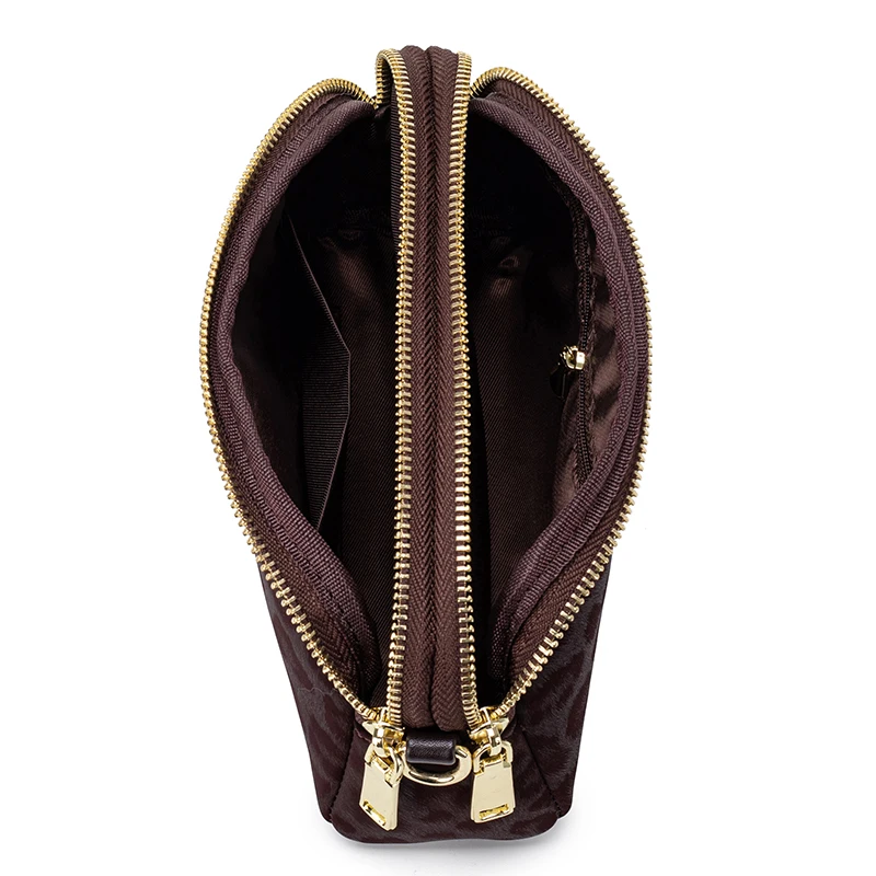 Luxury shoulder bag women diagonal cross small bag travel change mobile phone double-layer pocket mini leopard print girl Purse