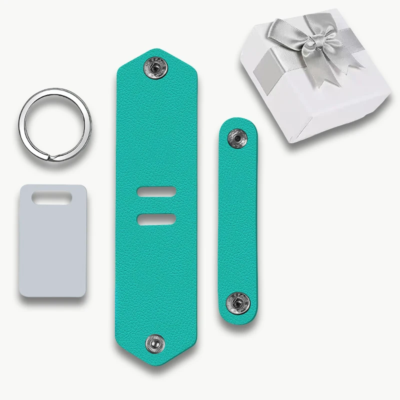 Aangepaste foto lederen sleutelhanger bedrukte foto gepersonaliseerde sleutelhanger lasergravure tekst sleutelhanger cadeau voor familie minnaar vrienden doos
