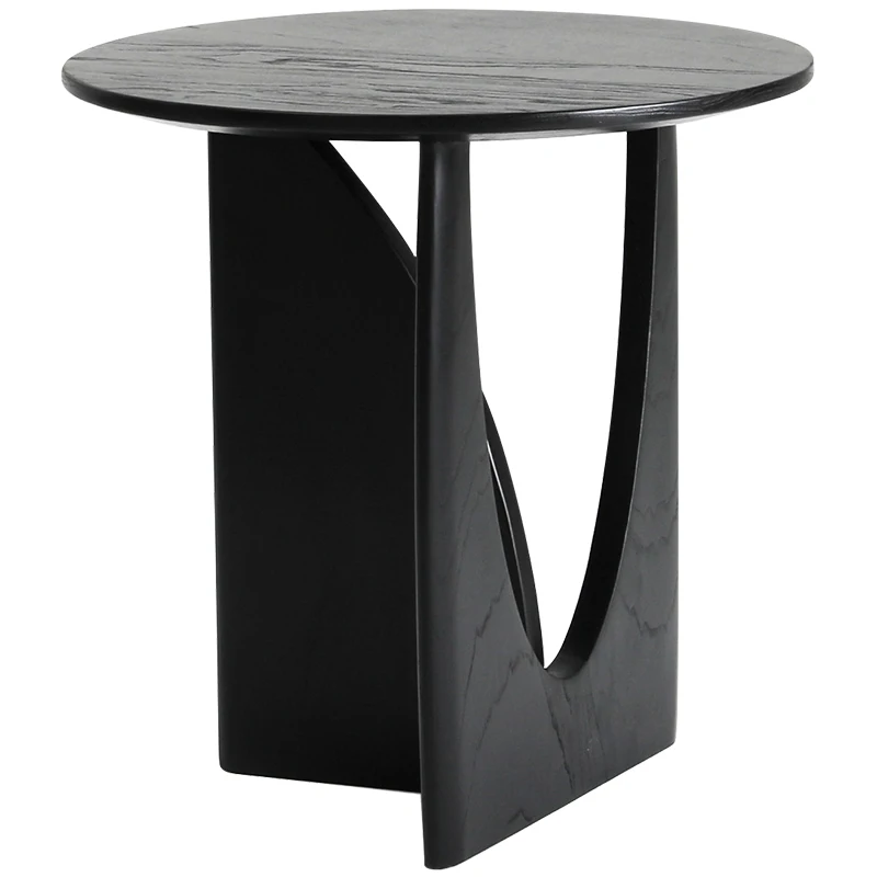 

Pqf Simple Sofa Side Table Living Room round Solid Wood Small Coffee Table Bedside Table