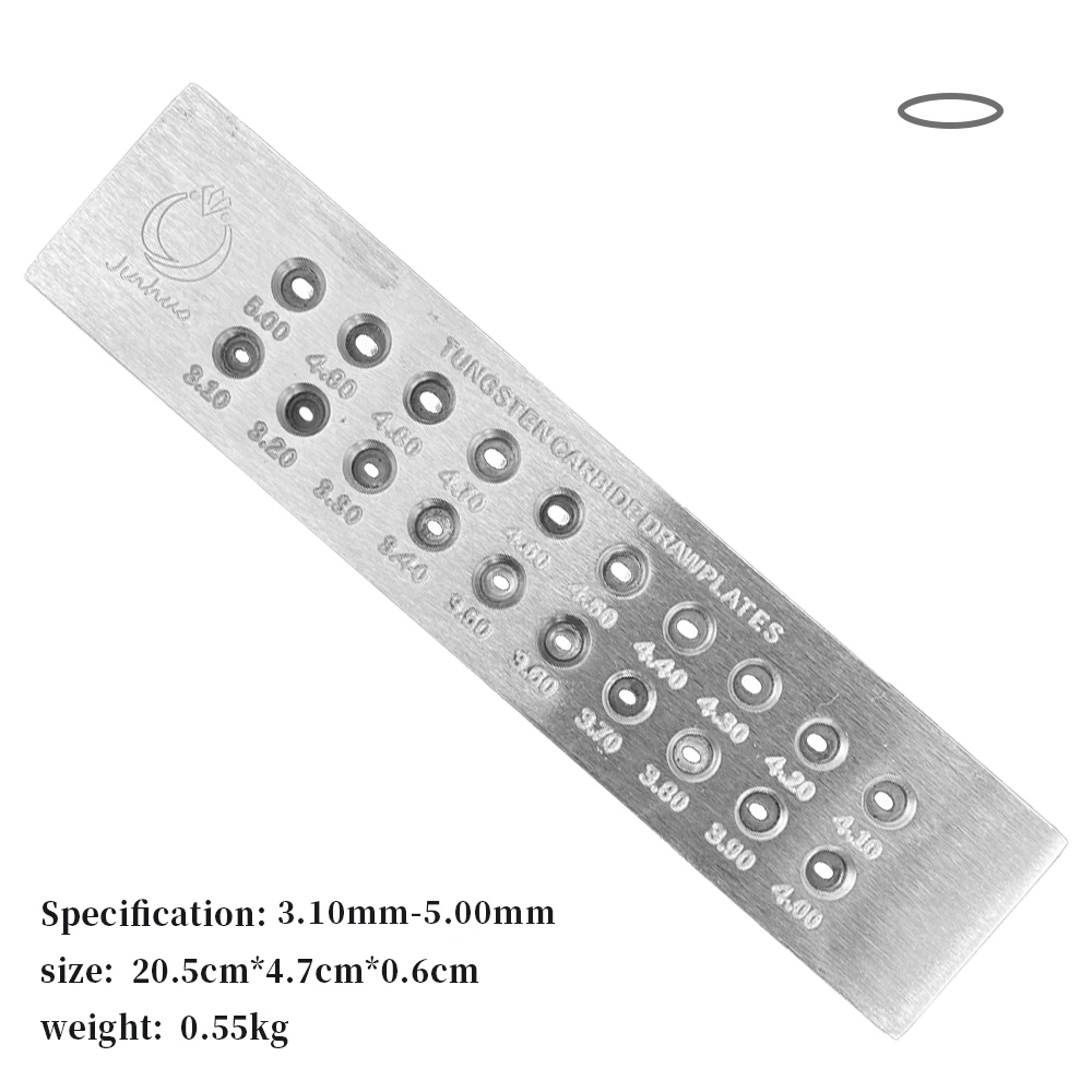 Placas de tracción de alambre de carburo de tungsteno, forma ovalada, herramientas de fabricación de joyas, herramientas de joyería, dibujo de alambre de oro y plata